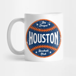 Houston Retro Big League Baseball - White Mug